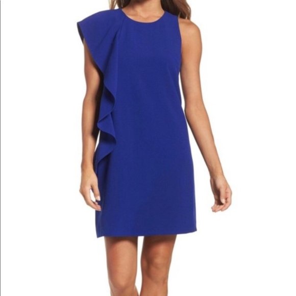 Chelsea28 Dresses & Skirts - Chelsea28 Asymmetrical Ruffle‎ Sheath Dress size 0 NWT